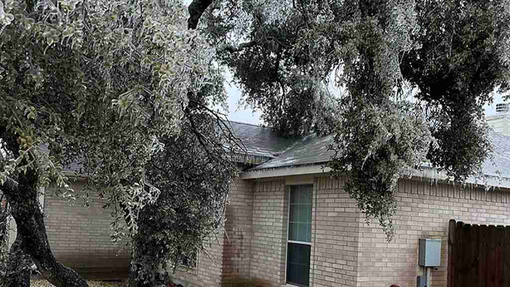 Ice storms due occur in Central Texas and can really damage home roofing systems like this one