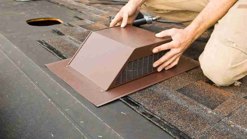 Installing a Roof Static Vent on a home roof in Central Texas