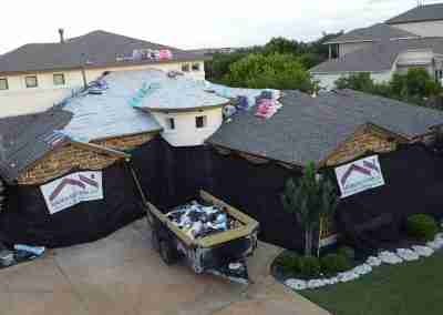 A new roof we installed on a home in Leander Texas using the GAF roofing system with Timberline HDZ shingles and a 10 year GAF Silver Pledge Workmanship warranty.
