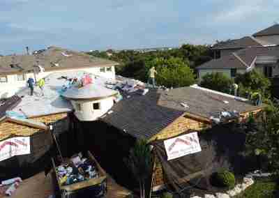 A new roof we installed on a home in Leander Texas using the GAF roofing system with Timberline HDZ shingles and a 10 year GAF Silver Pledge Workmanship warranty.