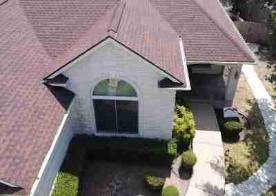 A new roof on a residential home in Austin, Texas using GAF Class 4 Impact Resistant Armor Shield II shingles.