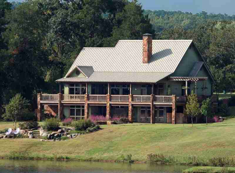 McElroy Metal Medallion-Lok Roofing in Surrey Beige on a home in Texas