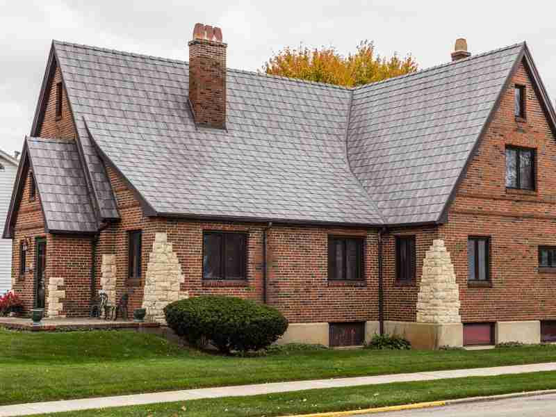 McElroy Metal Shingle Roofing Steel Roof Shingles on a home in Texas