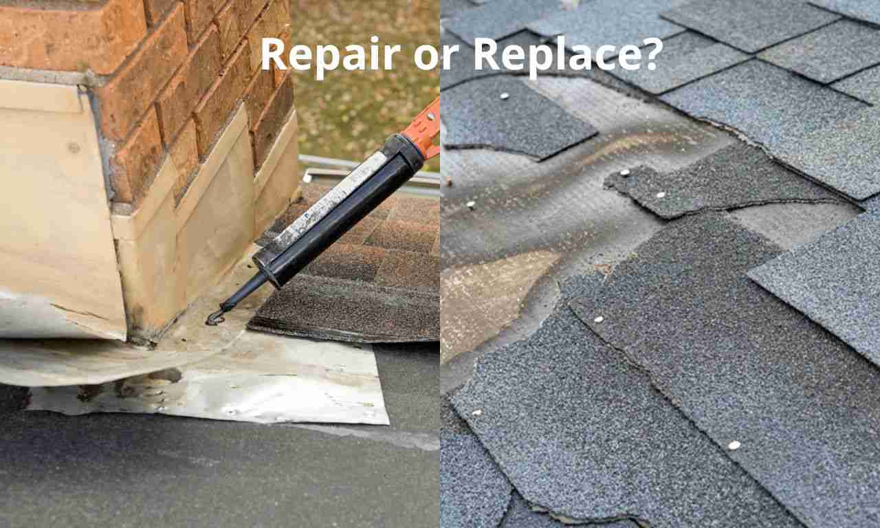 The level of residential roof damage from a storm can determine whether to repair the roof or replace the roof