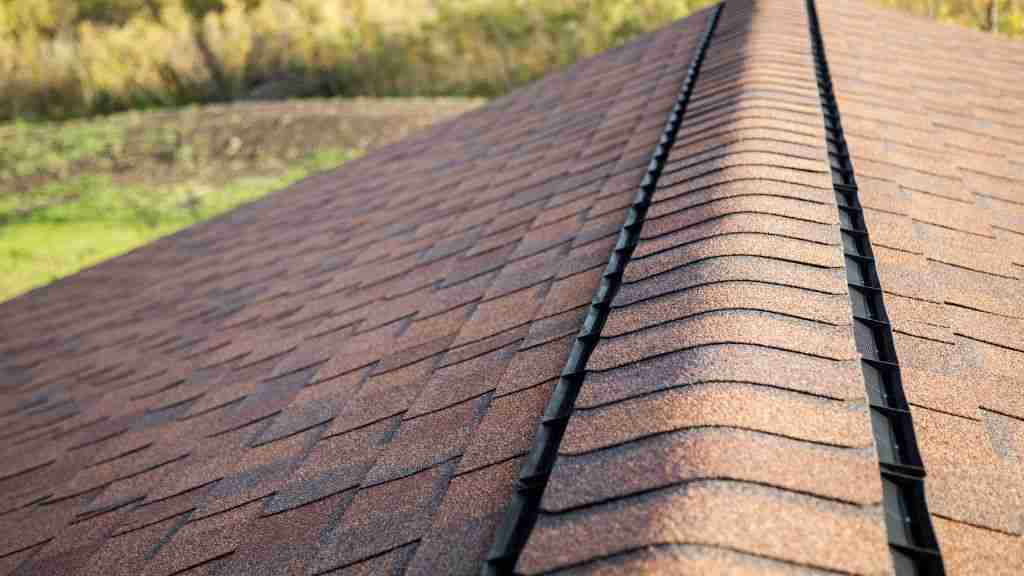 Ridge vent on a residential roof in Texas