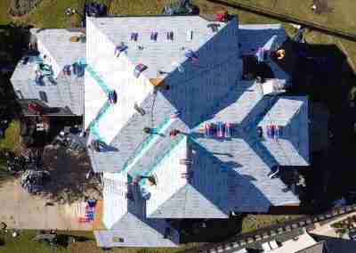 A damaged roof replacement we completed in Round Rock Texas with GAF Timberline HDZ shingles and a 10 year Silver Pledge workmanship warranty.