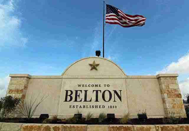 Belton Texas Welcome Sign