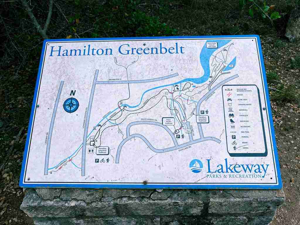Hamilton Greenbelt Map Lakeway Texas