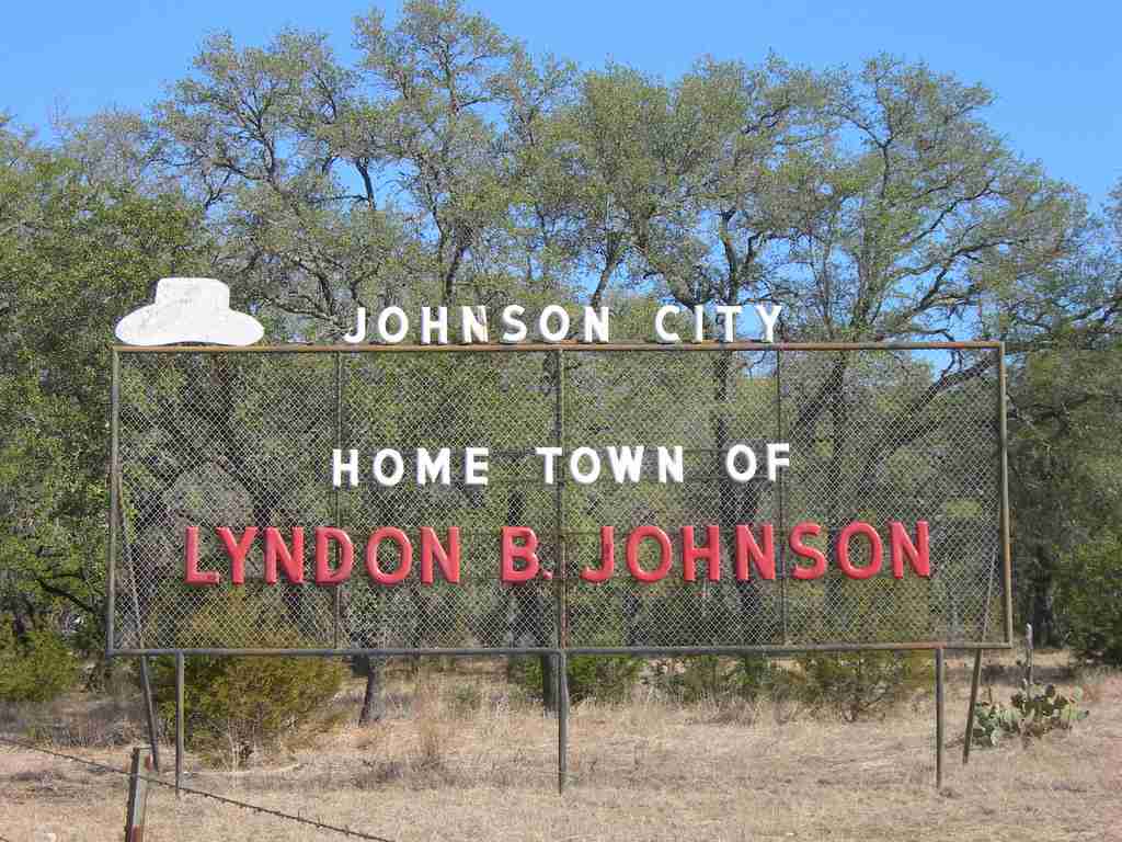 Johnson City Texas Welcome Sign