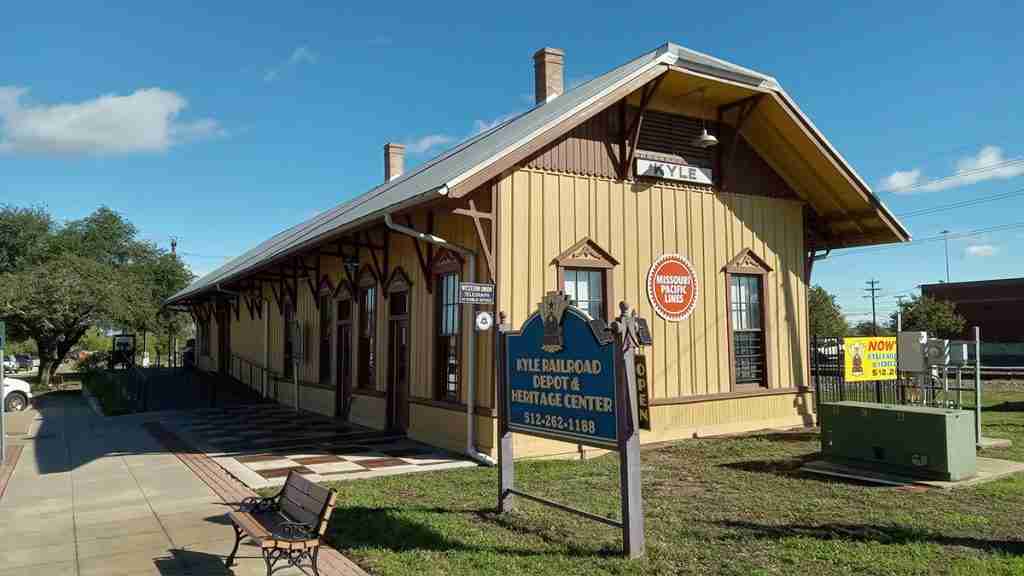 Mount Bonnell Austin Texas The Historic Railroad Depot in Kyle Texas