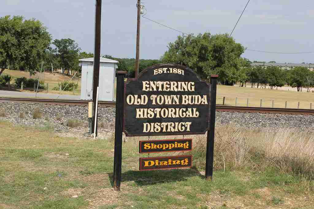 Old Town Buda Historical District Sign