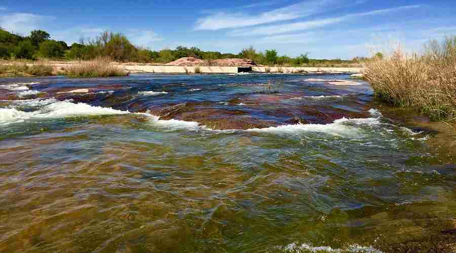 The Slab water recreation area in Kingsland Texas