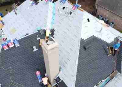 A roof repair and replace project we completed in Missouri City Texas using Charcoal Black GAF Timberline HDZ shingles.