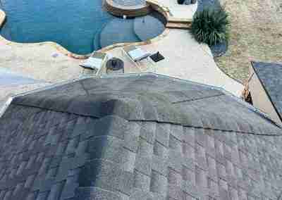 A roof repair and replace project we completed in Missouri City Texas using Charcoal Black GAF Timberline HDZ shingles.