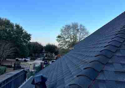 A roof repair and replace project we completed in Missouri City Texas using Charcoal Black GAF Timberline HDZ shingles.