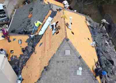 A roof repair and replace project we completed in Missouri City Texas using Charcoal Black GAF Timberline HDZ shingles.