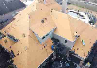 A roof repair and replace project we completed in Missouri City Texas using Charcoal Black GAF Timberline HDZ shingles.